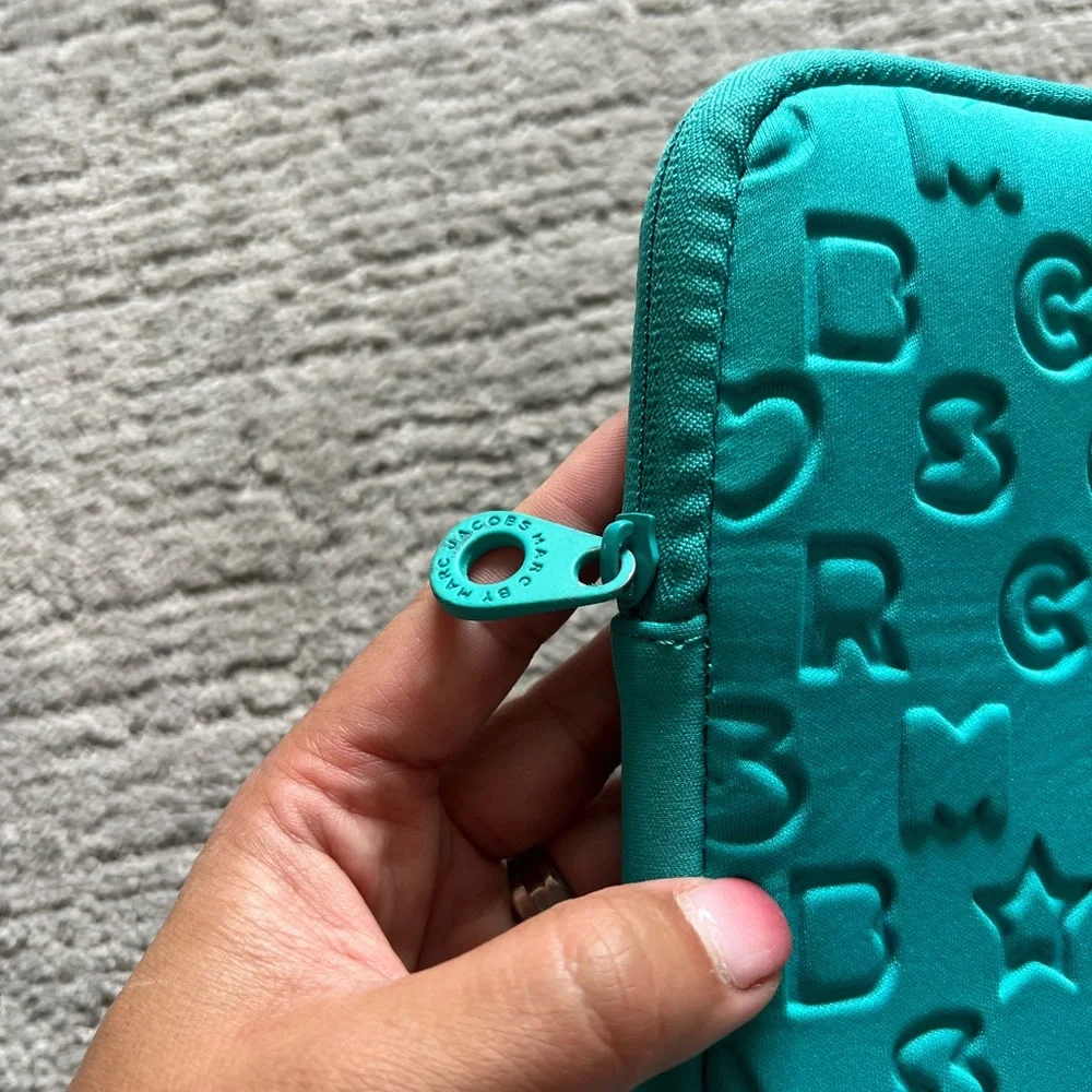 Marc Jacobs Teal Embossed Tablet Sleeve